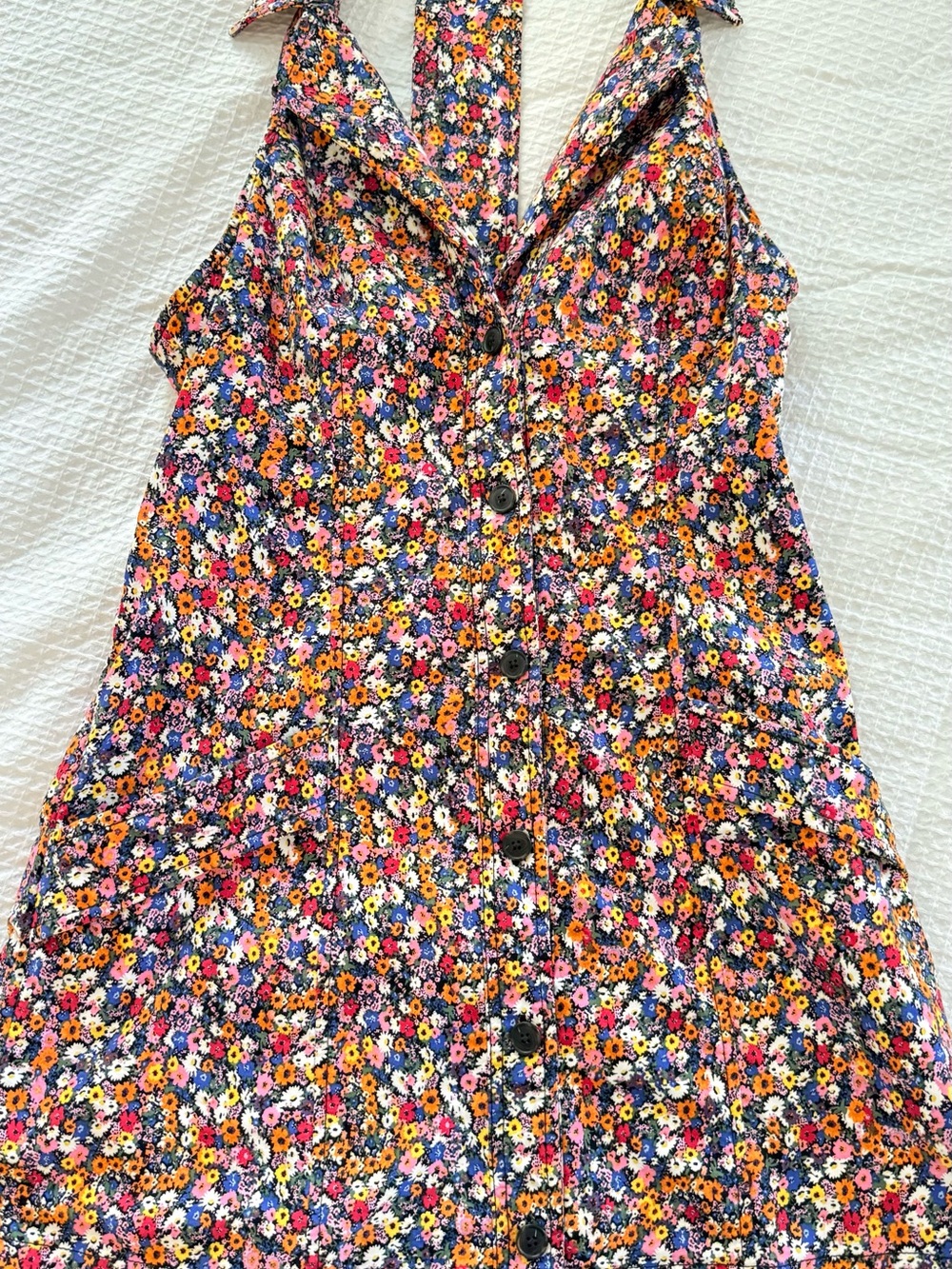 Maeve Multicolor Floral Button-Front Sundress